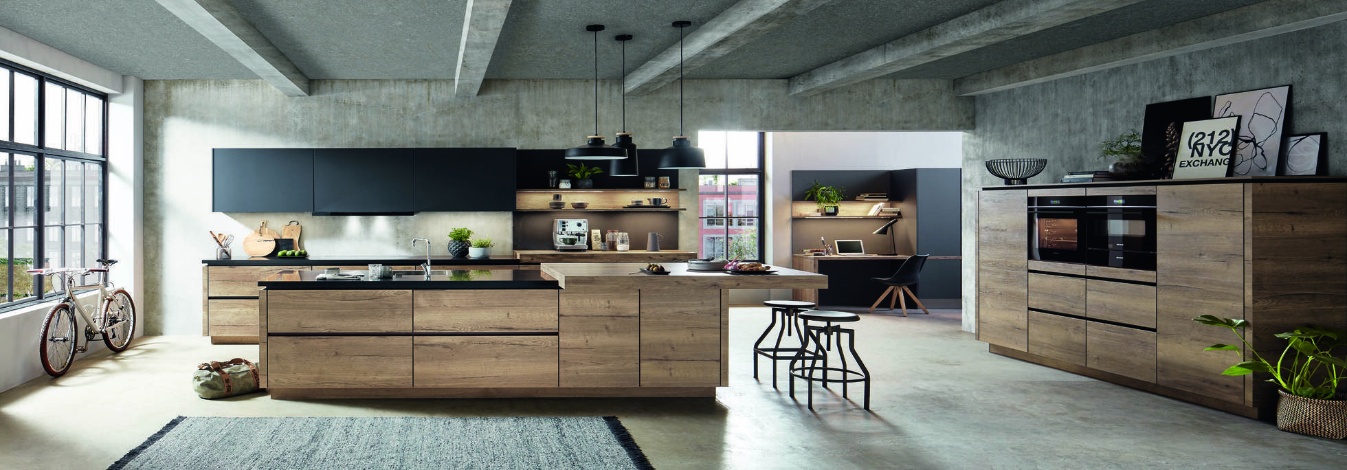 moderne Küche mit Insel